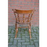 thumb-Antieke Engelse Captain Chair van mahoniehout circa 1880-6