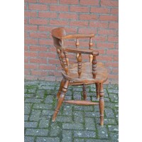 thumb-Antieke Engelse Captain Chair van mahoniehout circa 1880-8