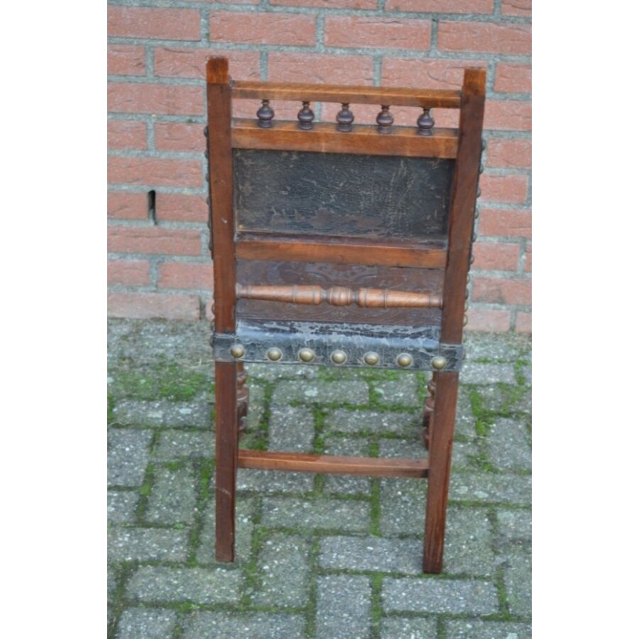 Eiken stoeltje antiek-7