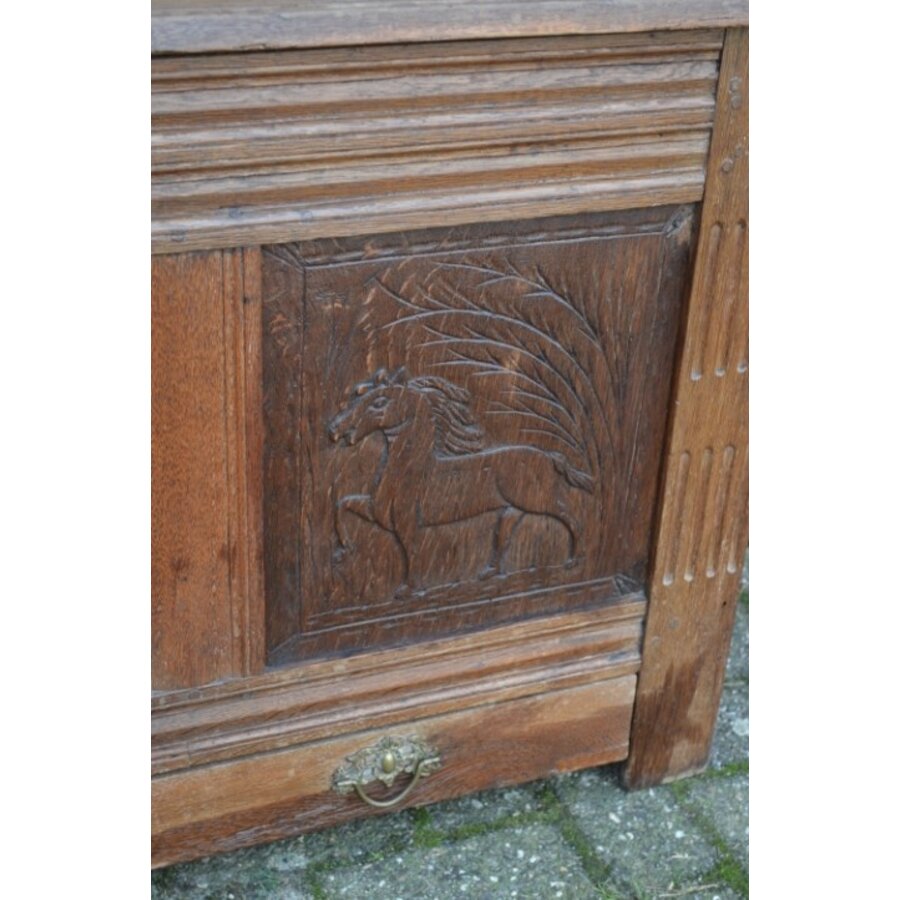 Antieke eiken kist-4