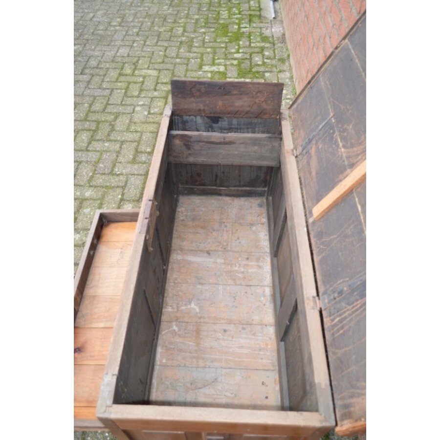 Antieke eiken kist-6