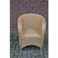 thumb-Elegante kuipfauteuil van fijn gevlochten rotan met armleuningen-2