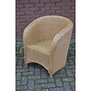 LoodsVol, Tweedehands Elegante kuipfauteuil van fijn gevlochten rotan met armleuningen