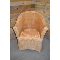 thumb-Comfortabele kuipfauteuil van gevlochten rotan met brede armleuningen-2