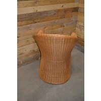 thumb-Comfortabele kuipfauteuil van gevlochten rotan met brede armleuningen-4