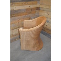 thumb-Comfortabele kuipfauteuil van gevlochten rotan met brede armleuningen-5