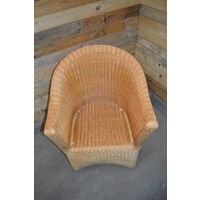 thumb-Comfortabele kuipfauteuil van gevlochten rotan met brede armleuningen-6