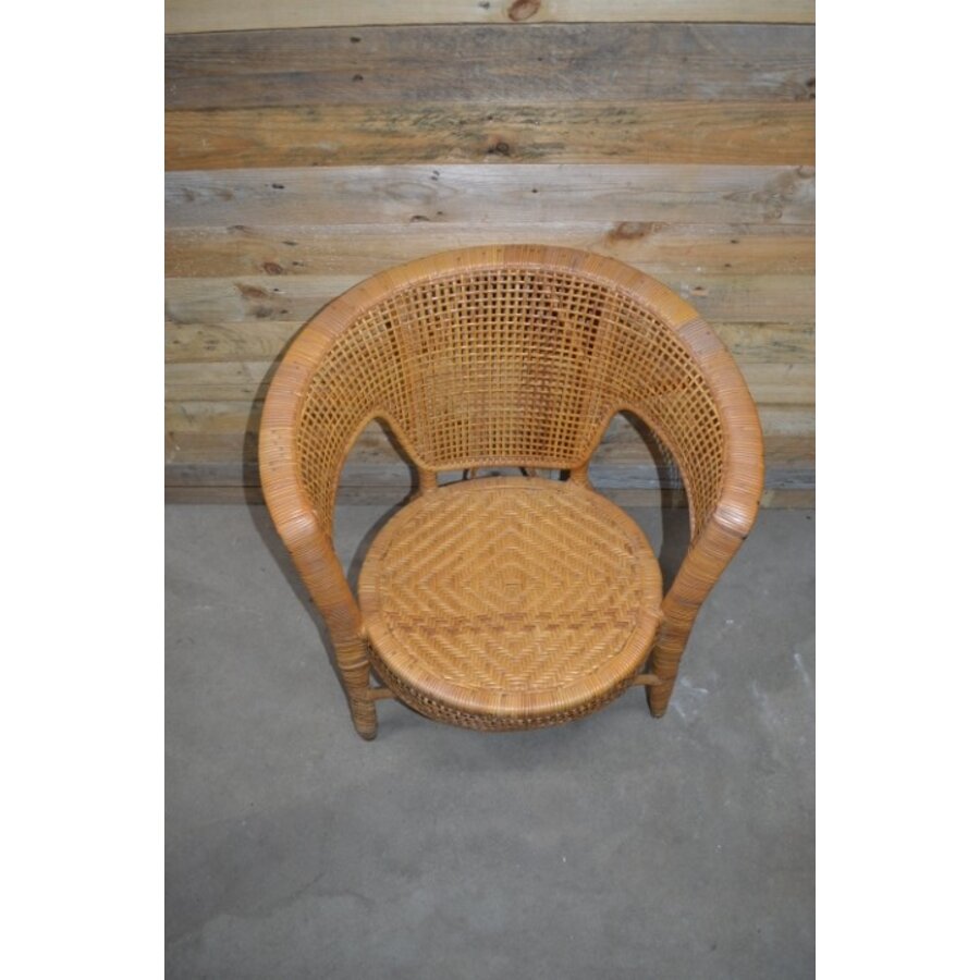 Rotan armstoel retro-7