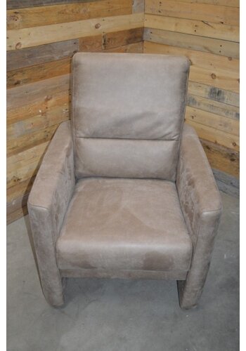 Moderne fauteuil taupe bruin 