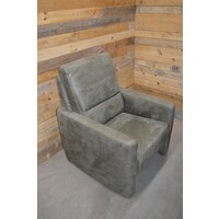 thumb-Moderne design fauteuil in olijfgroen PU-leer met pocketvering zitting-1