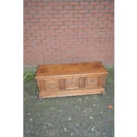 thumb-Klepkist massief eiken met houtsnijwerk-3