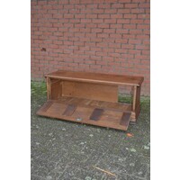 thumb-Grote massief eiken klepkist met houtsnijwerk en bloemmotieven-6