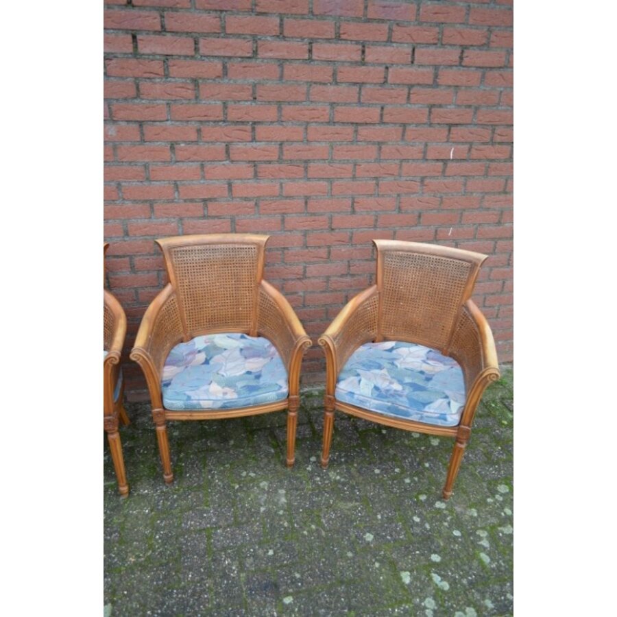 Art Deco armstoelen met dubbel webbing  5 stuks-2