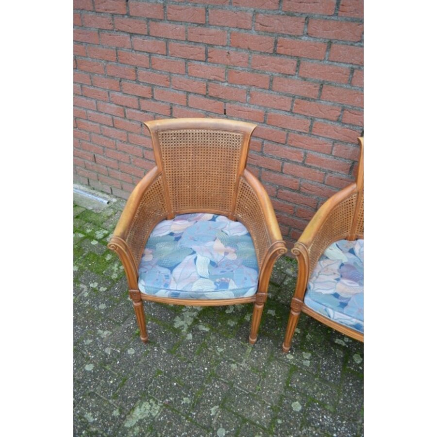 Art Deco armstoelen met dubbel webbing  5 stuks-4