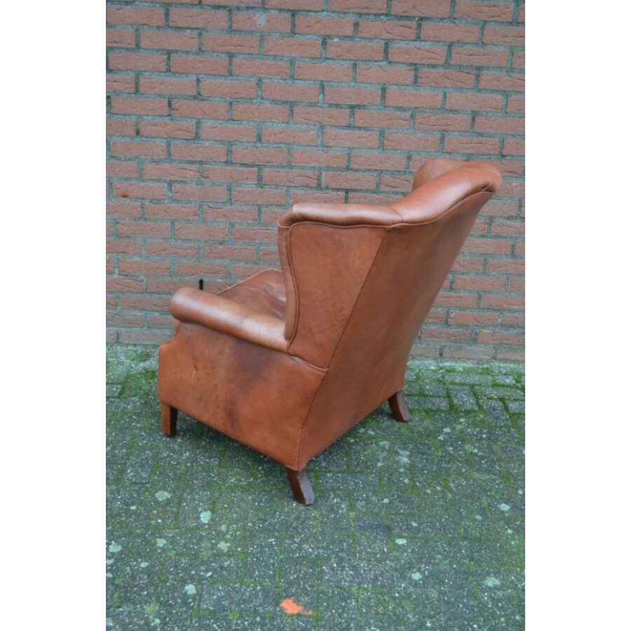 Leren heren zetel, oor fauteuil-4