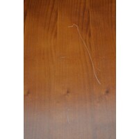 thumb-Uitschuifbare ronde kersenhouten eettafel op klassieke kolomvoet-6