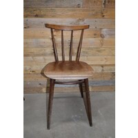 thumb-Retro houten stoelen met spijlen set van 2-9