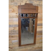 thumb-Lijst oud eiken met facet geslepen spiegel-1