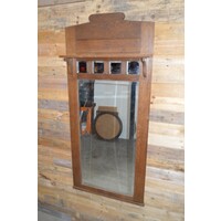 thumb-Lijst oud eiken met facet geslepen spiegel-4