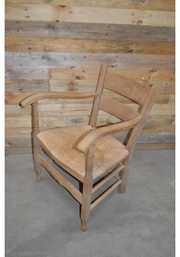 Eiken armfauteuil gezandstraald 