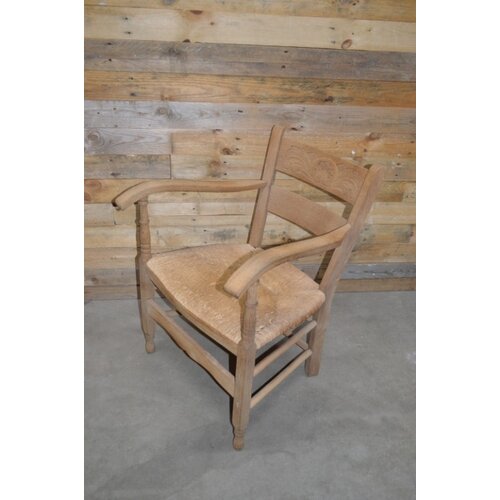 Eiken armfauteuil gezandstraald 