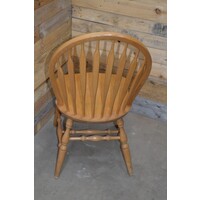 thumb-Klassieke beukenhouten Windsor spijlenstoel met gedraaide poten-3