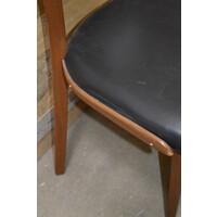 thumb-Retro stoeltje teak met zwarte bekleding-3