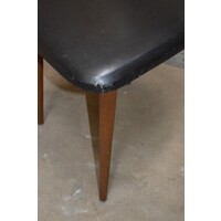 thumb-Retro stoeltje teak met zwarte bekleding-6