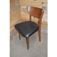 thumb-Retro stoeltje teak met zwarte bekleding-7