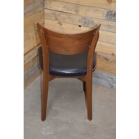 thumb-Retro stoeltje teak met zwarte bekleding-8