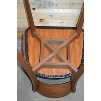 thumb-Retro stoeltje teak met zwarte bekleding-9