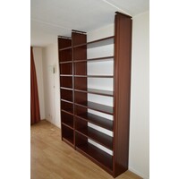 thumb-Grote vintage mahonie gefineerde systeem wandkast – circa 1980-1