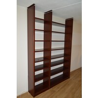 thumb-Grote vintage mahonie gefineerde systeem wandkast – circa 1980-3