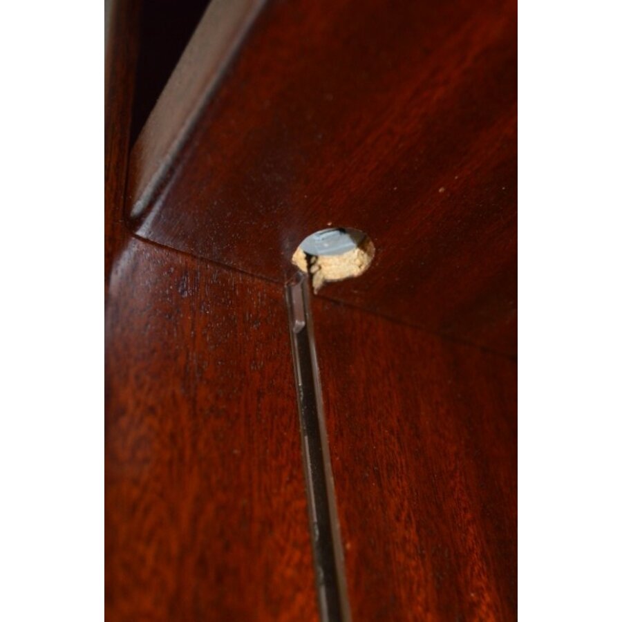 Boekenkast mahonie gefineerd verstelbare schappen-5