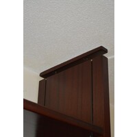 thumb-Grote vintage mahonie gefineerde systeem wandkast – circa 1980-6