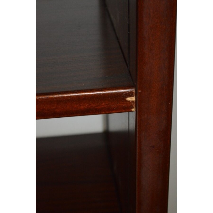 Boekenkast mahonie gefineerd verstelbare schappen-7