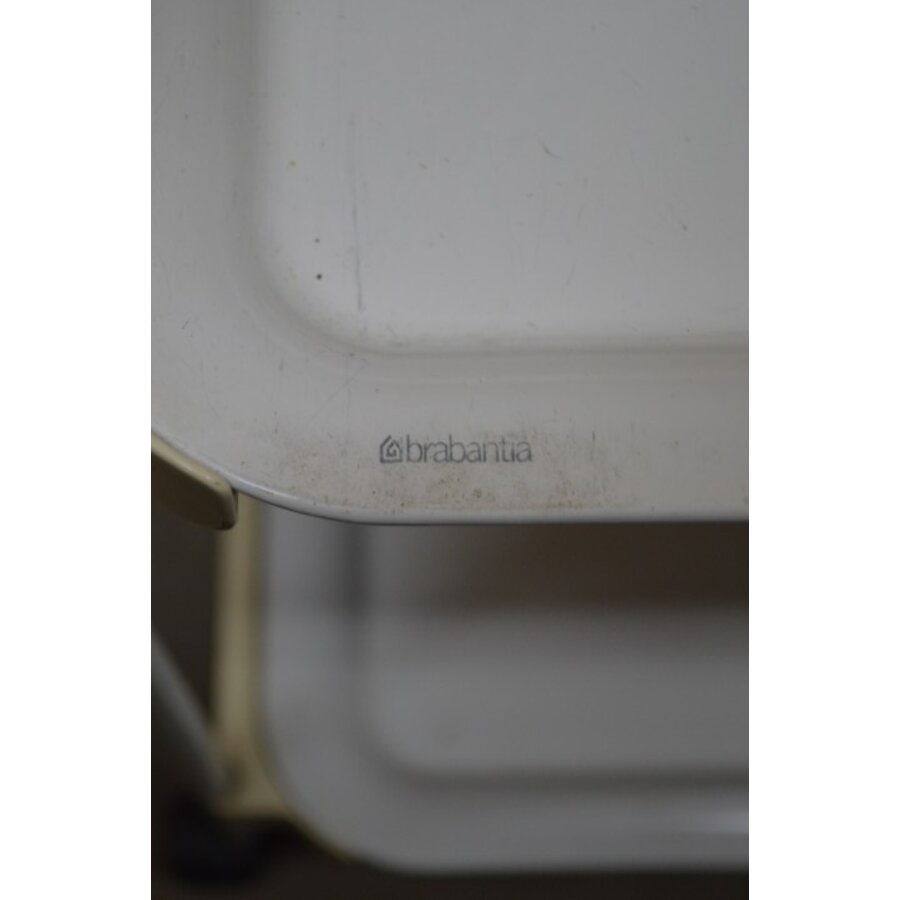 Zeldzame vintage Brabantia serveerwagen met 2 uitneembare dienbladen – wit-3
