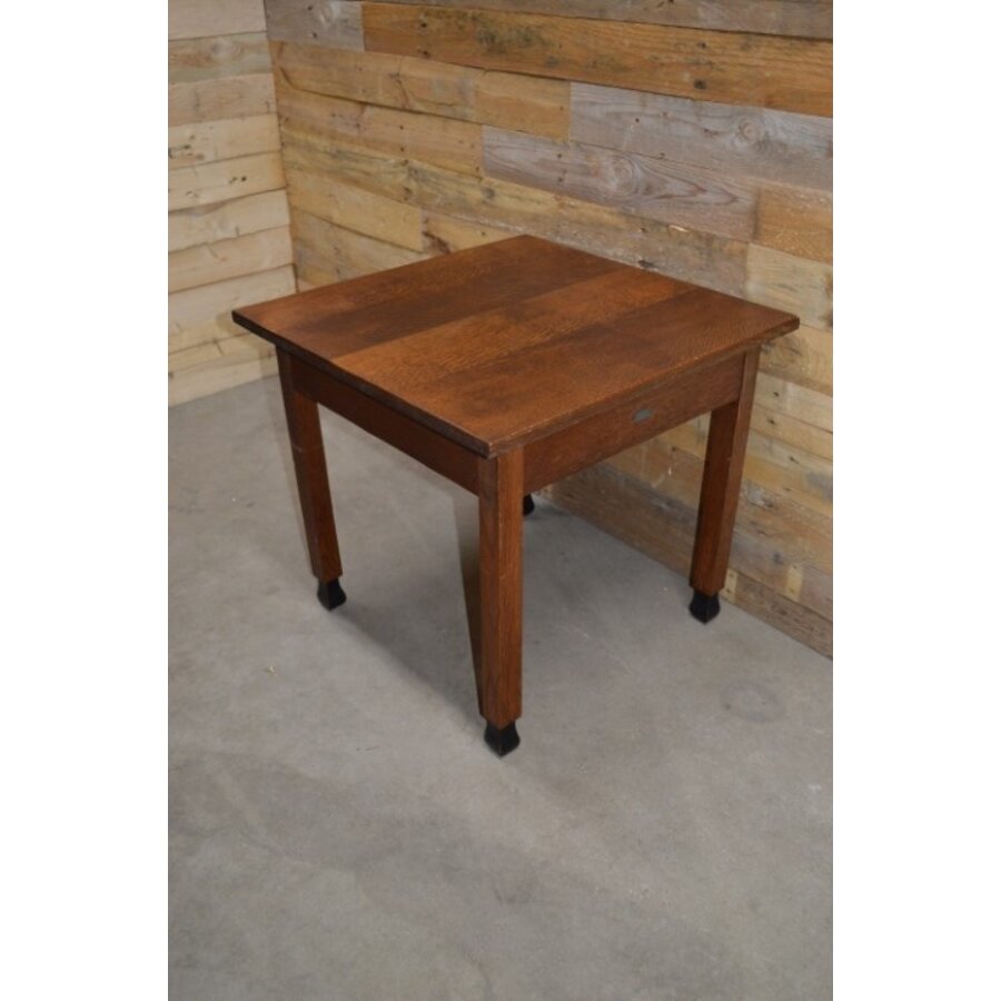 Antiek art nouveau eiken tafeltje-1