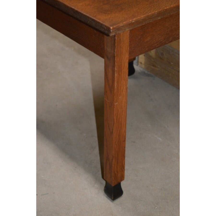 Antiek art nouveau eiken tafeltje-2