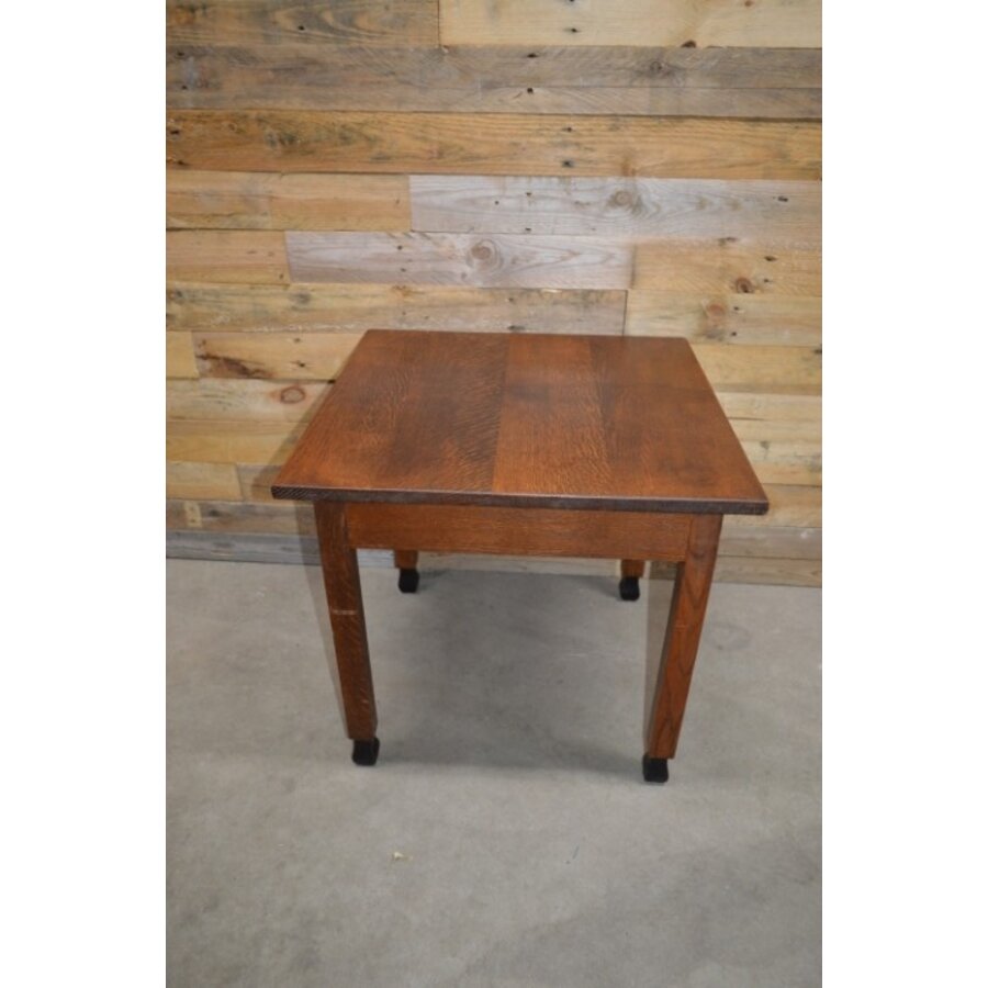 Antiek art nouveau eiken tafeltje-4