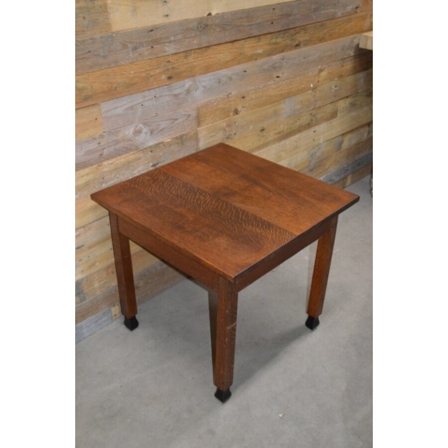 Antiek art nouveau eiken tafeltje-5