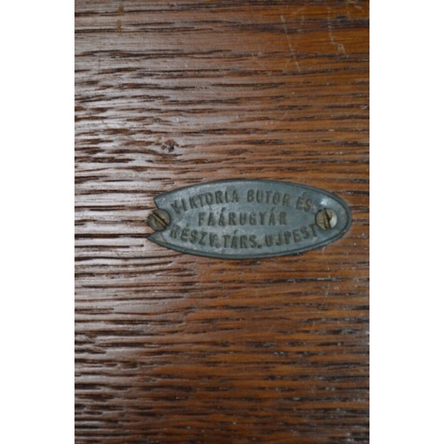 Antiek art nouveau eiken tafeltje-8