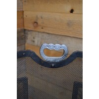 thumb-Vintage zwart metalen vonkenscherm (3-luik)-4