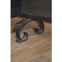 thumb-Vintage zwart metalen vonkenscherm (3-luik)-6