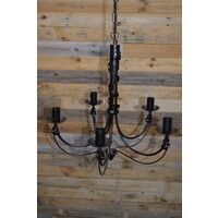 thumb-Grote zwart metalen kroonluchter-2