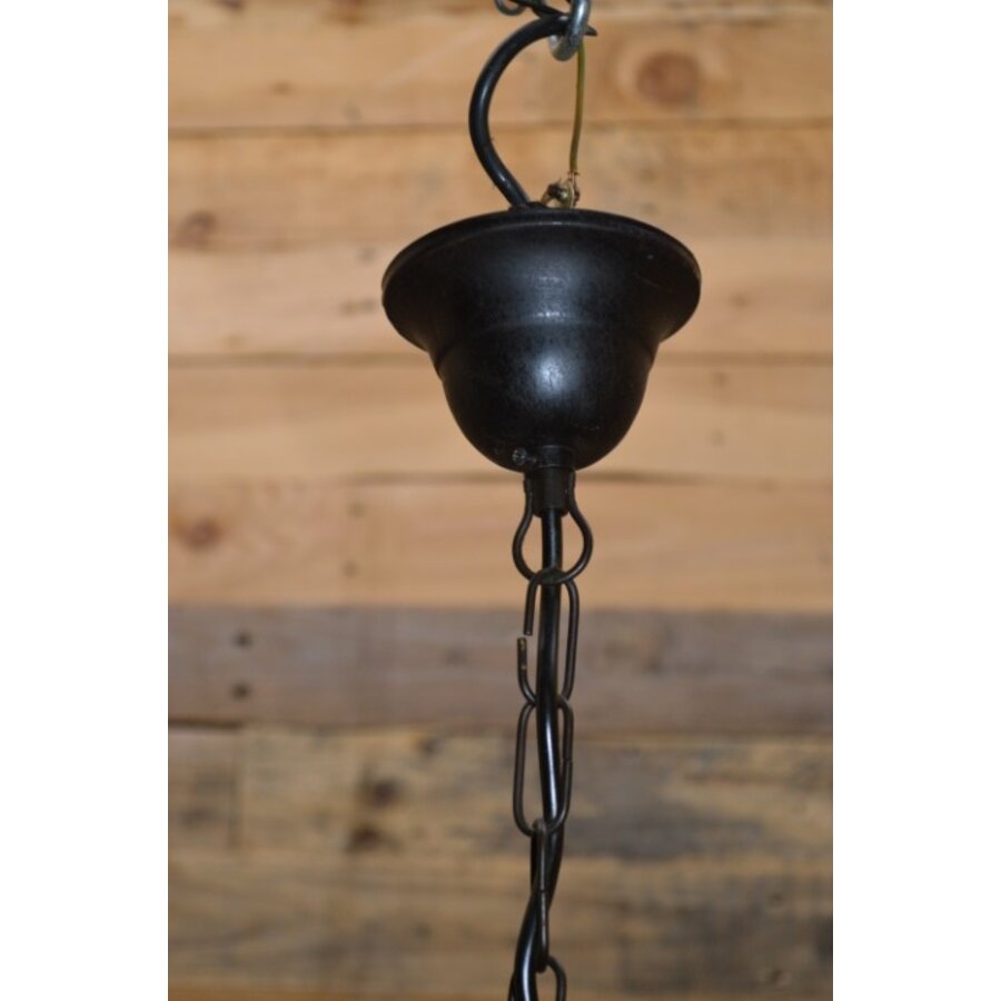 Grote zwart metalen kroonluchter-5