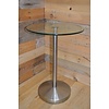 LoodsVol, Tweedehands Design rond bijzettafeltje met glazen blad