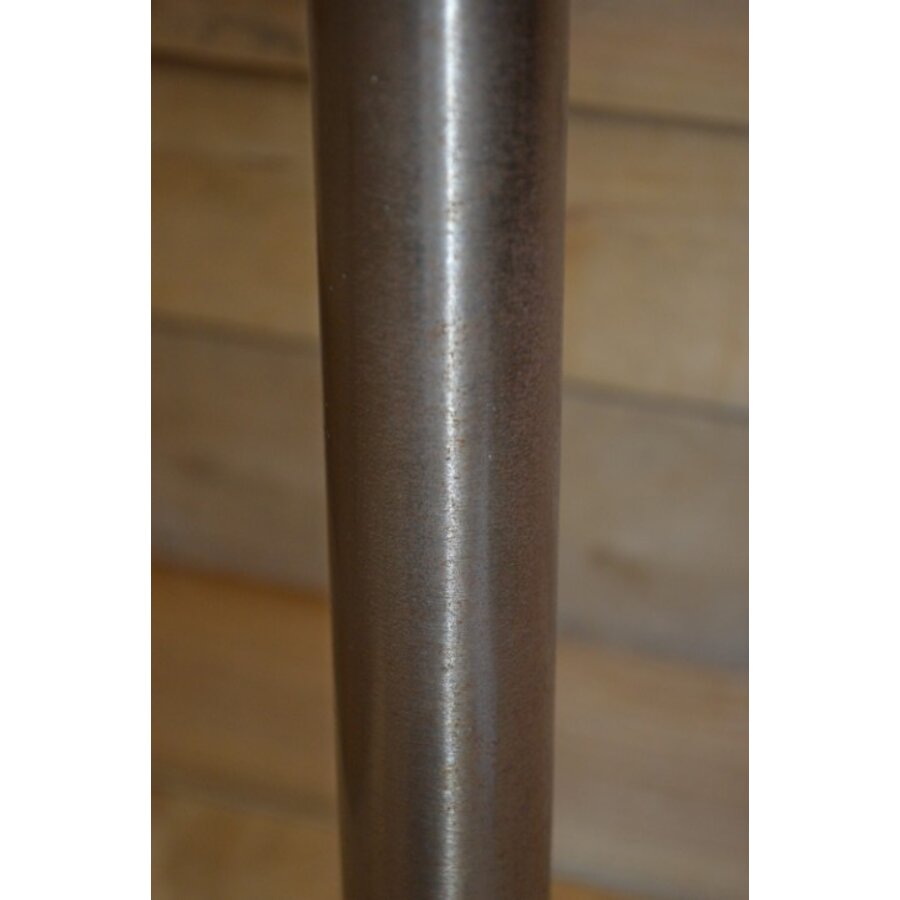 Rond bijzettafeltje glazen blad metalen poot-3