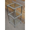 LoodsVol, Tweedehands Modern chromen badkamerrek met 3 glazen legplanken
