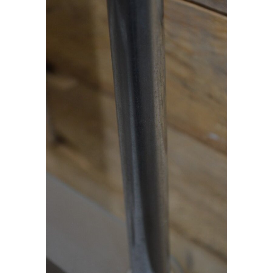 Modern chromen badkamerrek met 3 glazen legplanken-2